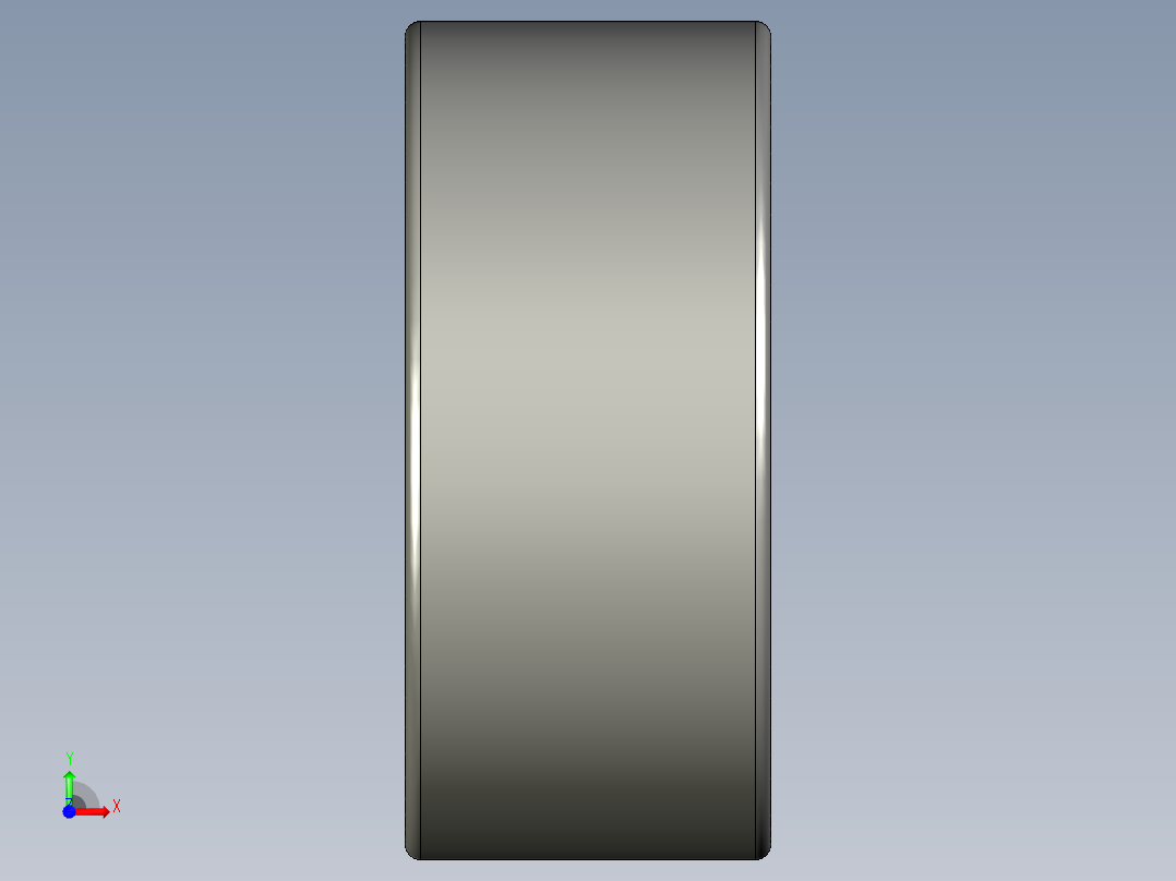 SKF带密封的双列角接触球轴承3D模型前视图