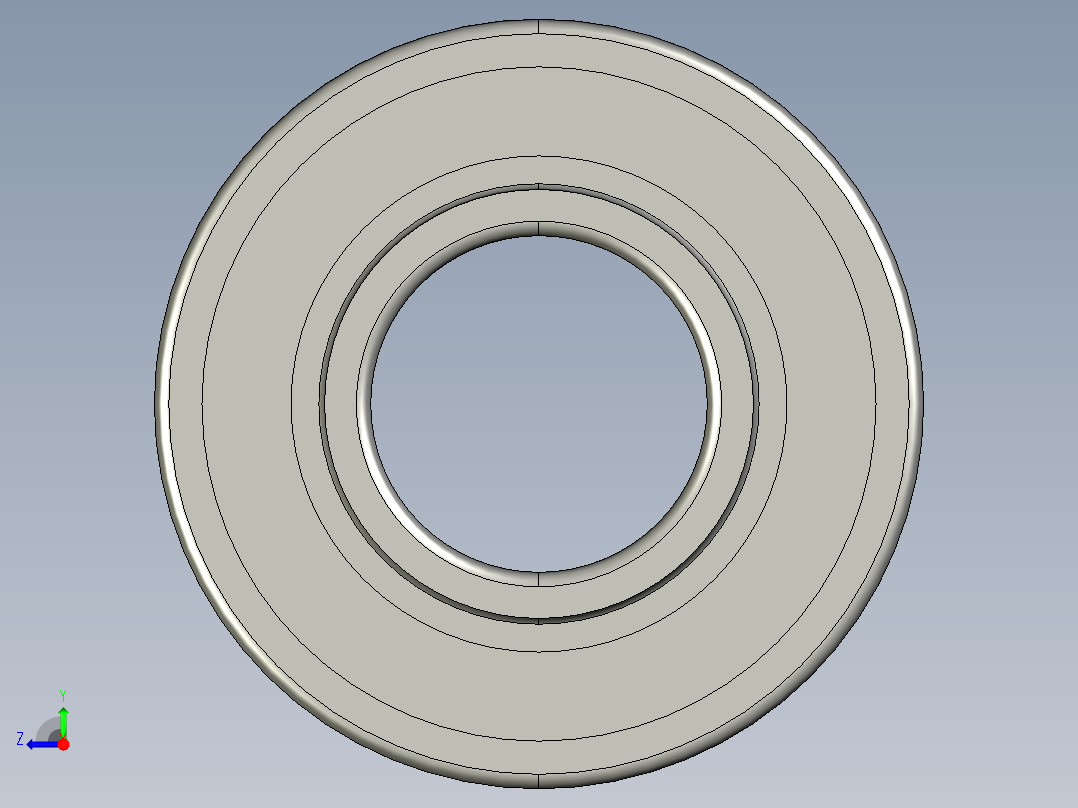 SKF带密封的双列角接触球轴承3D模型右视图