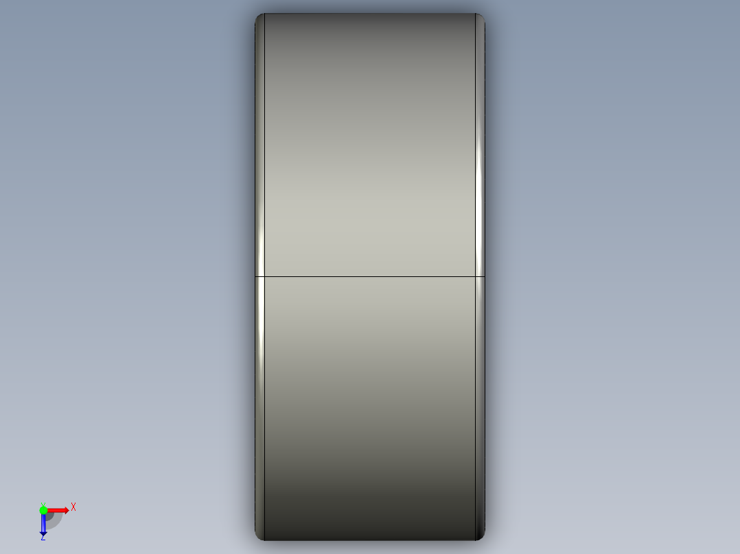 SKF带密封的双列角接触球轴承3D模型俯视图