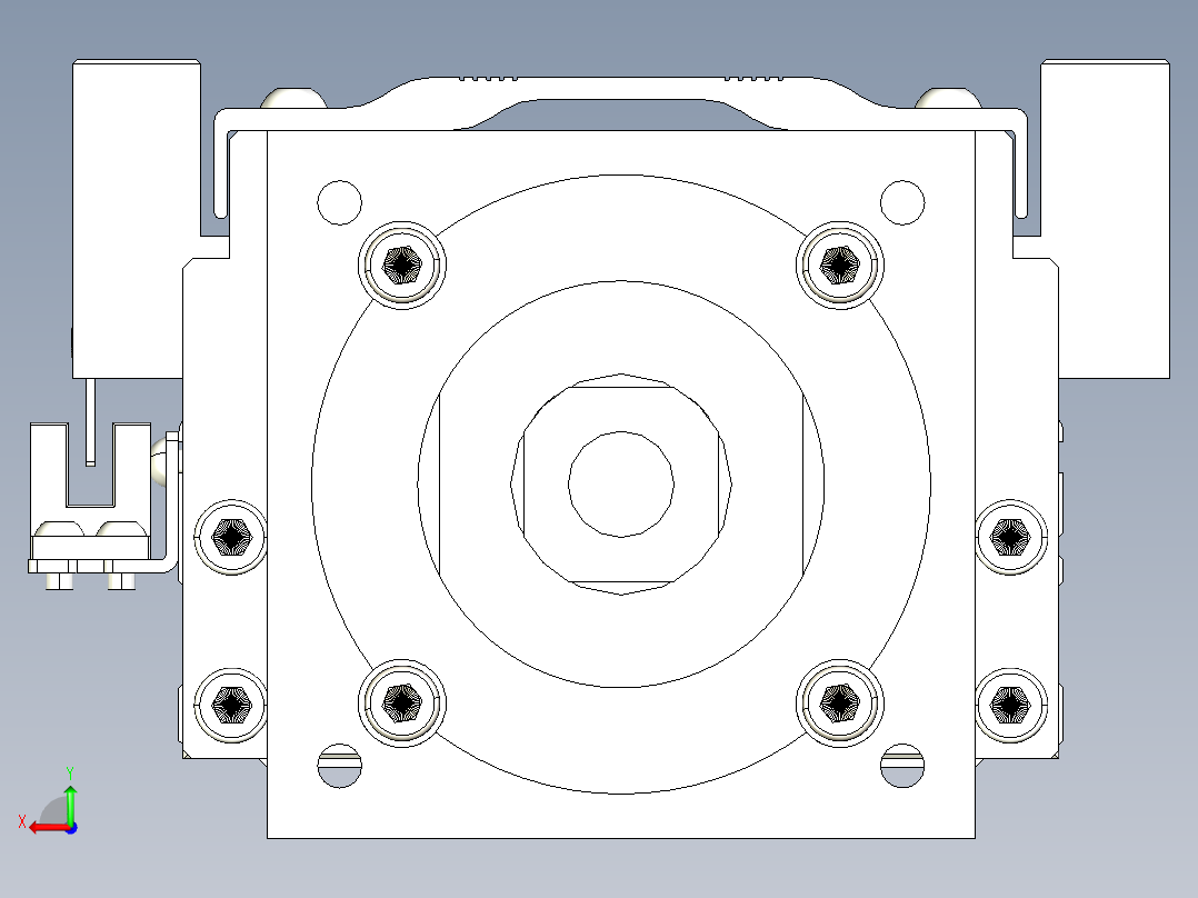 TPA-KNR-100E-2020C-L300A1-M-H75-N3线性模块铝制底座后视图