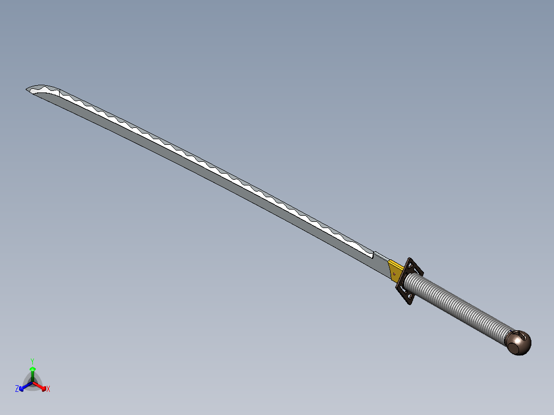 剑、宝剑(121)正等轴测图