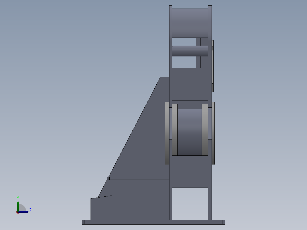 铅带卷带机sw20可编辑左视图