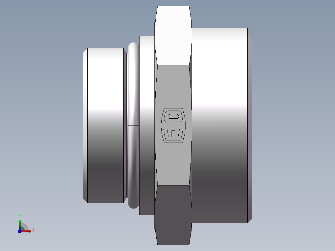 美制O圈密封接头、1CO-52-20前视图