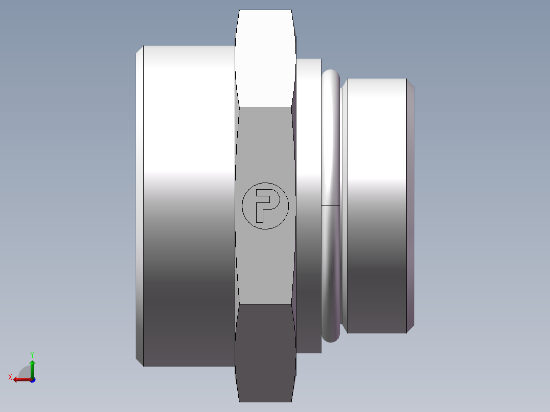 美制O圈密封接头、1CO-52-20后视图