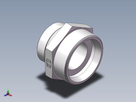 美制O圈密封接头、1CO-52-20正等轴测缩略图