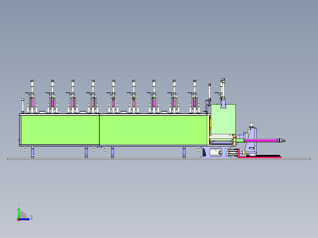HF-900 烘焙面团多头分切成型机左视图
