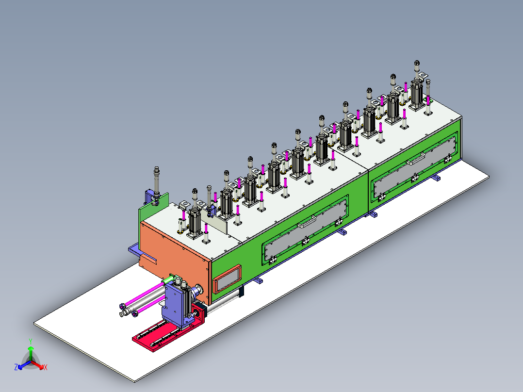 HF-900 烘焙面团多头分切成型机正等轴测图