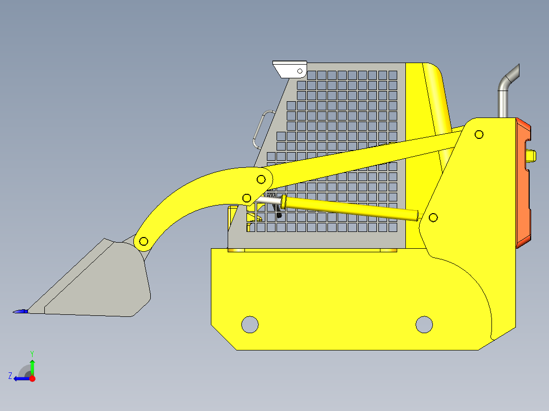 B3003802-山猫装载机右视图