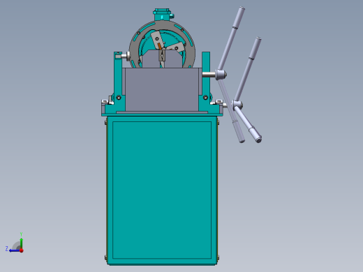 数控机床、滚螺纹机床3D数模图纸 Solidworks设计右视缩略图