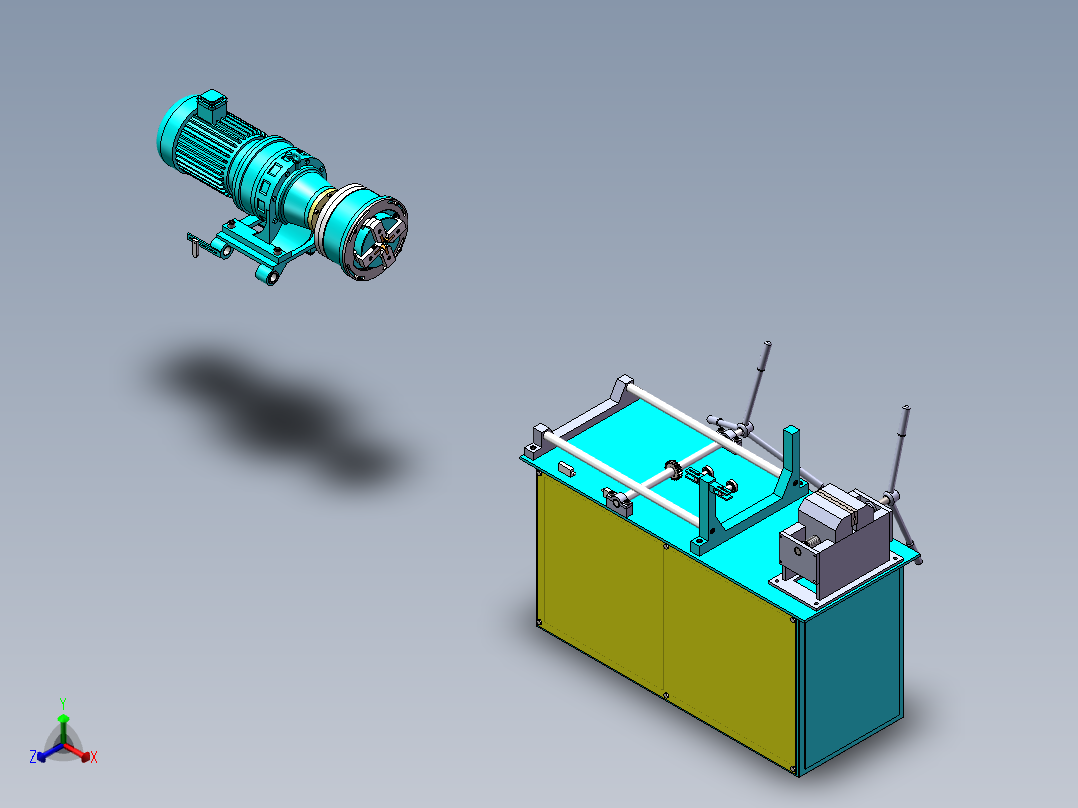数控机床、滚螺纹机床3D数模图纸 Solidworks设计正等轴测图