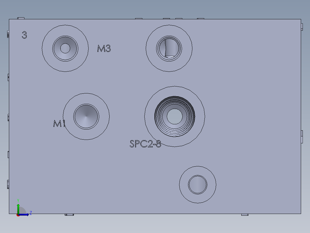 液压块 NG10 - NG6左视图
