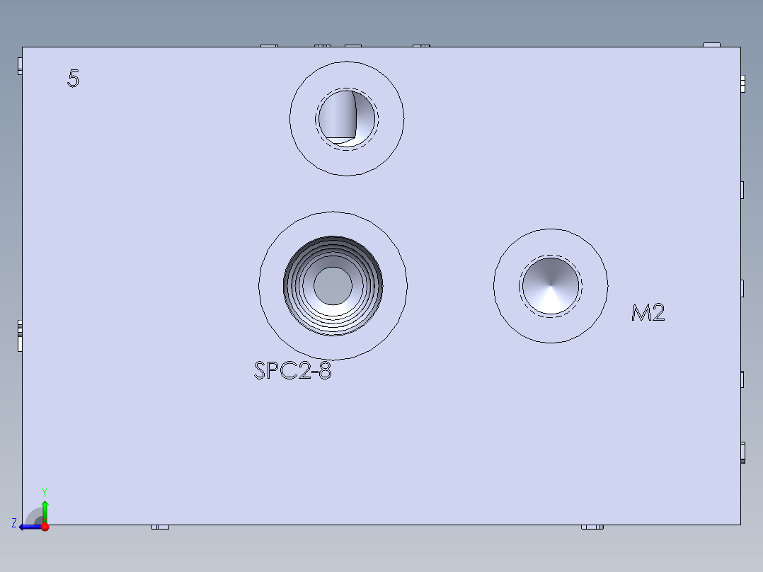 液压块 NG10 - NG6右视图