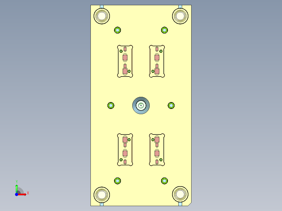 拖鞋架壳体（两板模）前视图