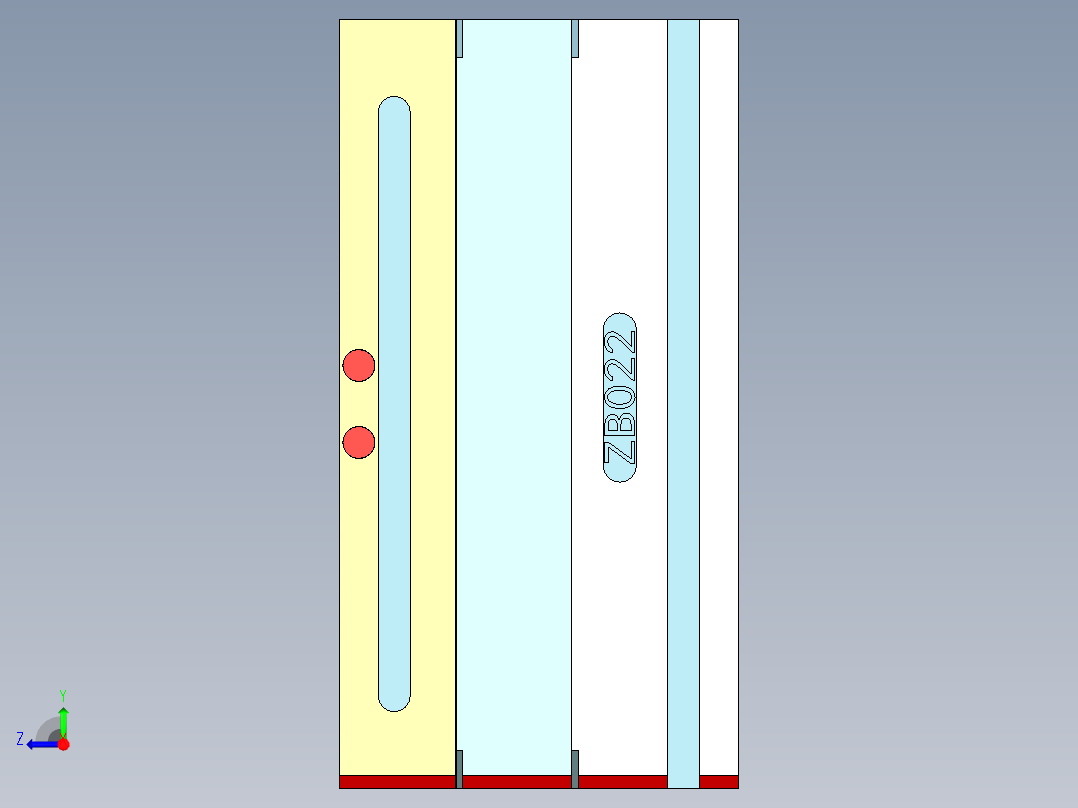 拖鞋架壳体（两板模）右视图