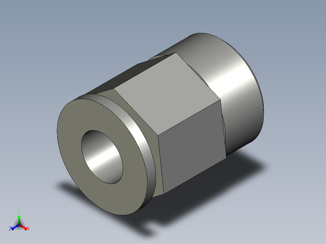 15T-RC6分-12直立接头主视图