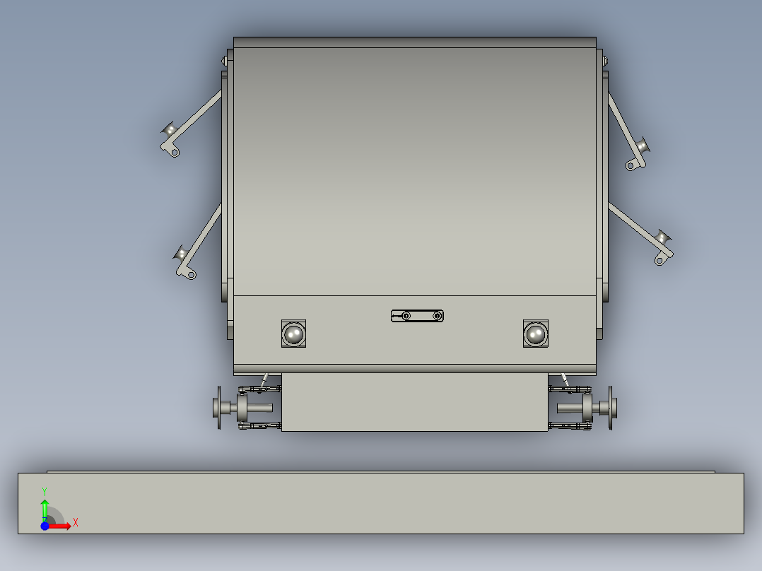自主配送外卖机器人前视图