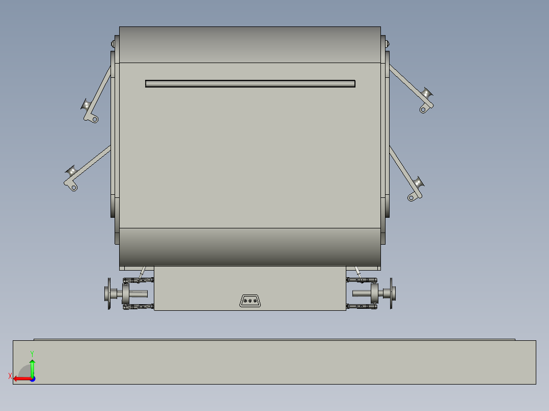 自主配送外卖机器人后视图