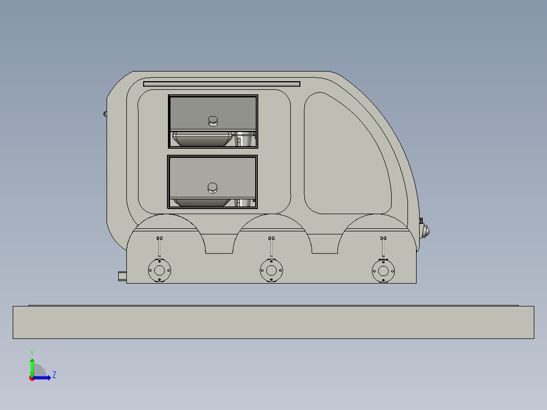 自主配送外卖机器人左视图