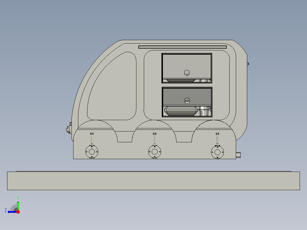 自主配送外卖机器人右视图
