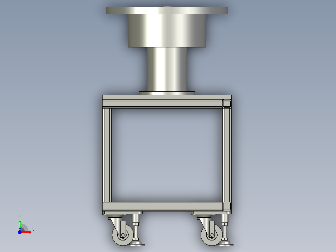 料仓放置模组1前视图