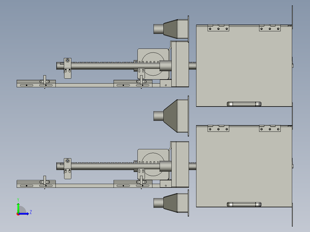 YSZ150B-06-00正负极料盒组件左视图