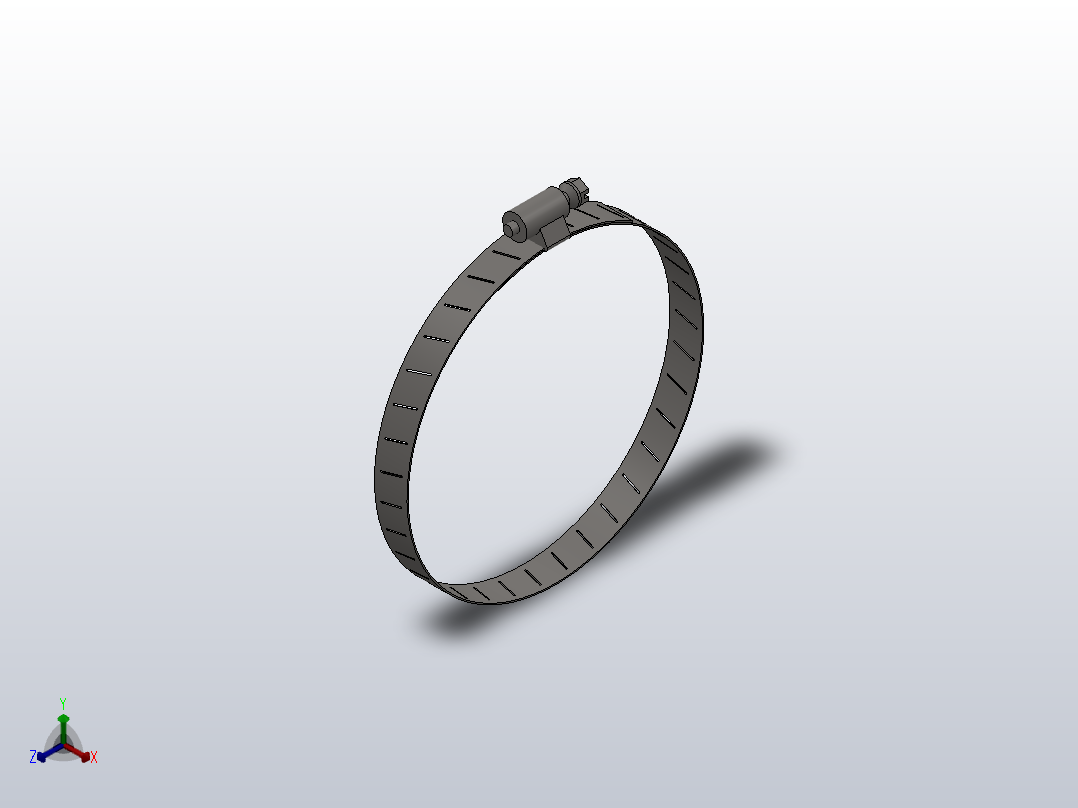 Q676 B型和C型蜗杆传动式软管环箍_Q676127主视图