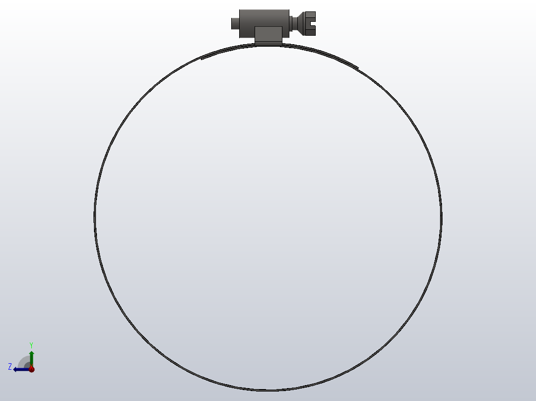 Q676 B型和C型蜗杆传动式软管环箍_Q676127右视图