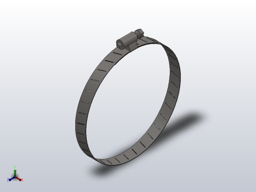 Q676 B型和C型蜗杆传动式软管环箍_Q676127正等轴测缩略图