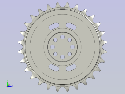 链轮12A05B28C(一体式左视缩略图