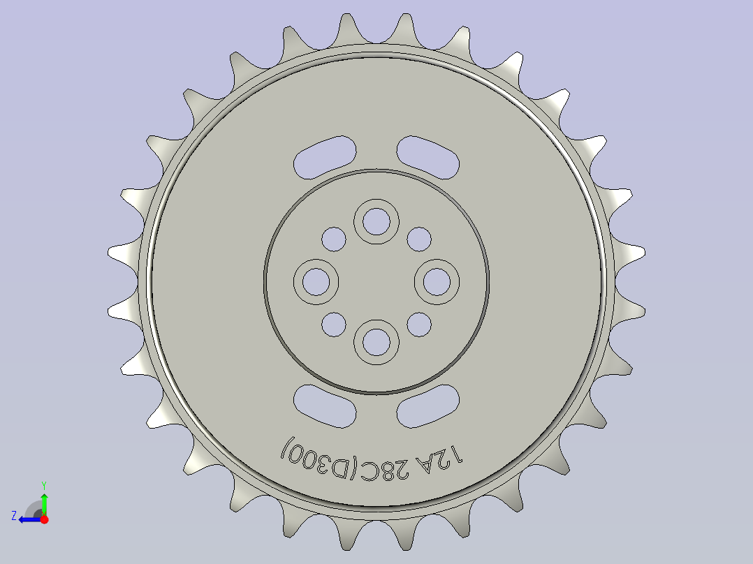 链轮12A05B28C(一体式右视图
