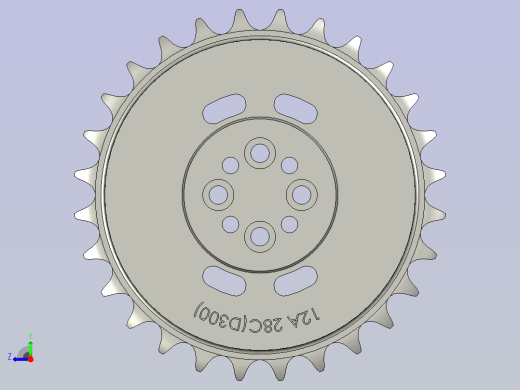 链轮12A05B28C(一体式右视缩略图