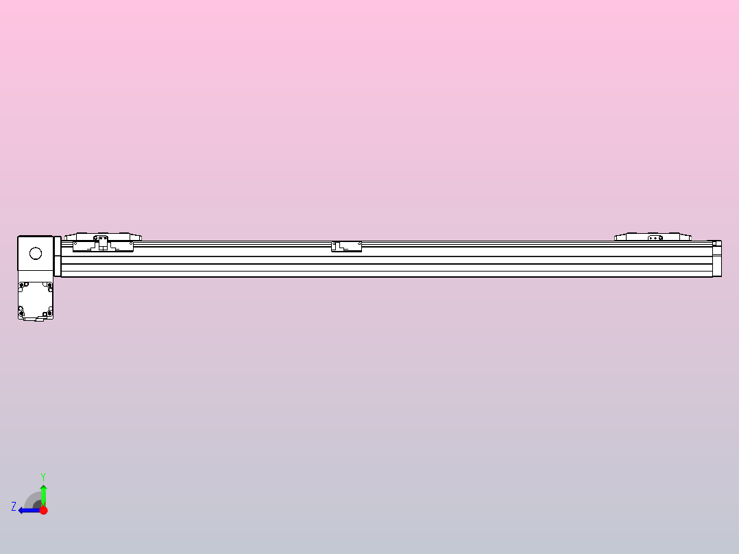皮带直线轴双滑块型TPA-GCBS-80-P60-L400-LP-M20-N3右视图