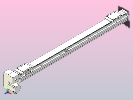 皮带直线轴双滑块型TPA-GCBS-80-P60-L400-LP-M20-N3正等轴测缩略图