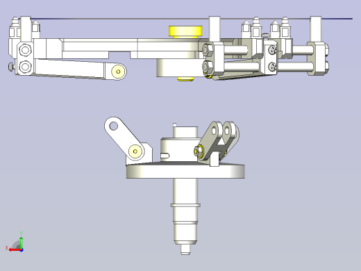 一种薄型圆板旋转夹紧机构3D图纸后视缩略图