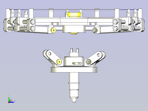 一种薄型圆板旋转夹紧机构3D图纸左视缩略图