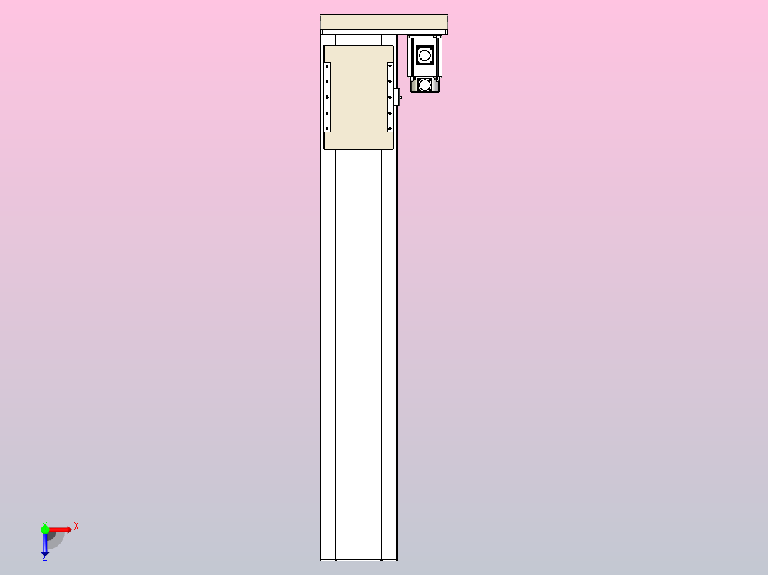 滚珠丝杠直线轴带导轨全封闭TPA-HCR-220D-3210C-L1150-ML-Y-P1K-N3俯视图