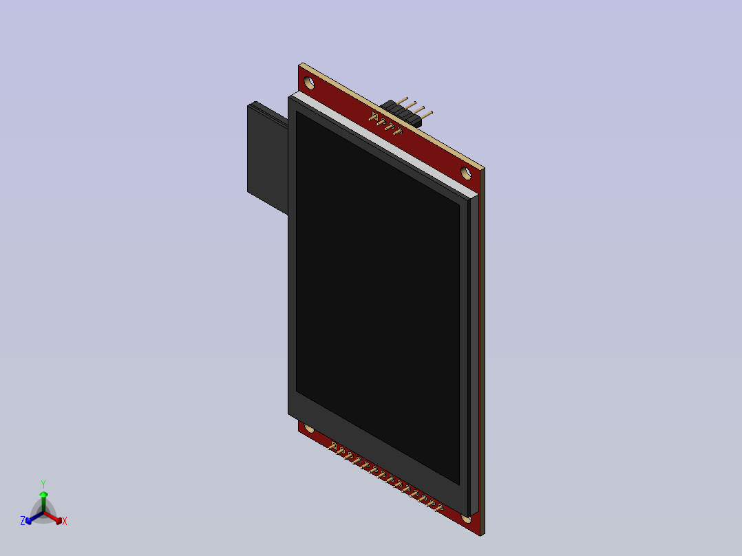 3.5_ TFT SPI 串行液晶显示屏正等轴测图