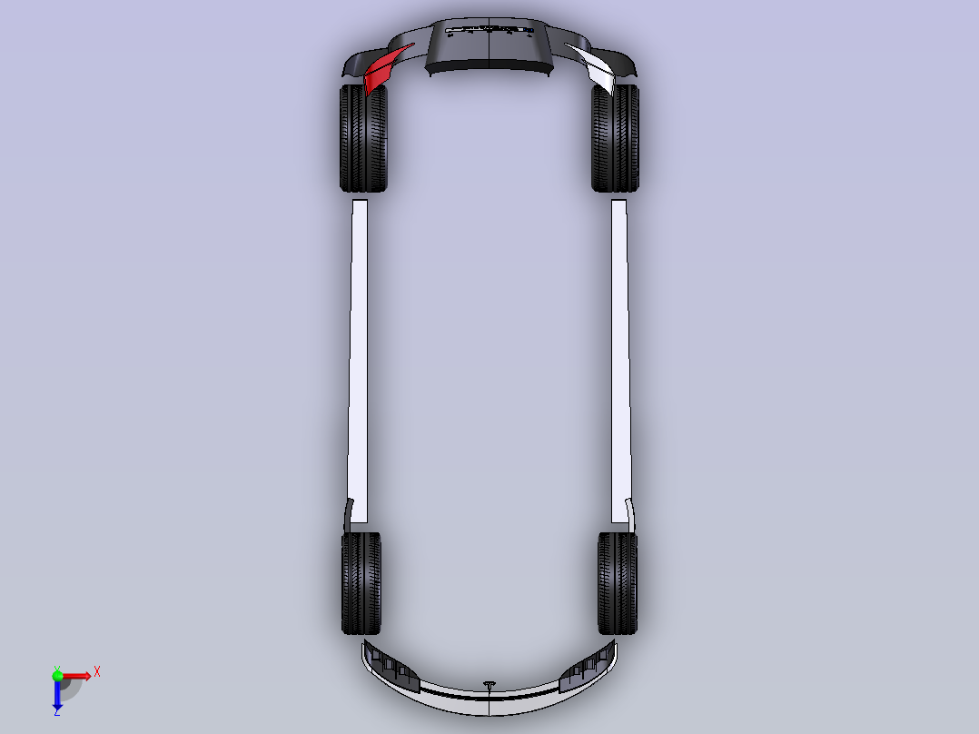 特斯拉Roadster STP俯视图