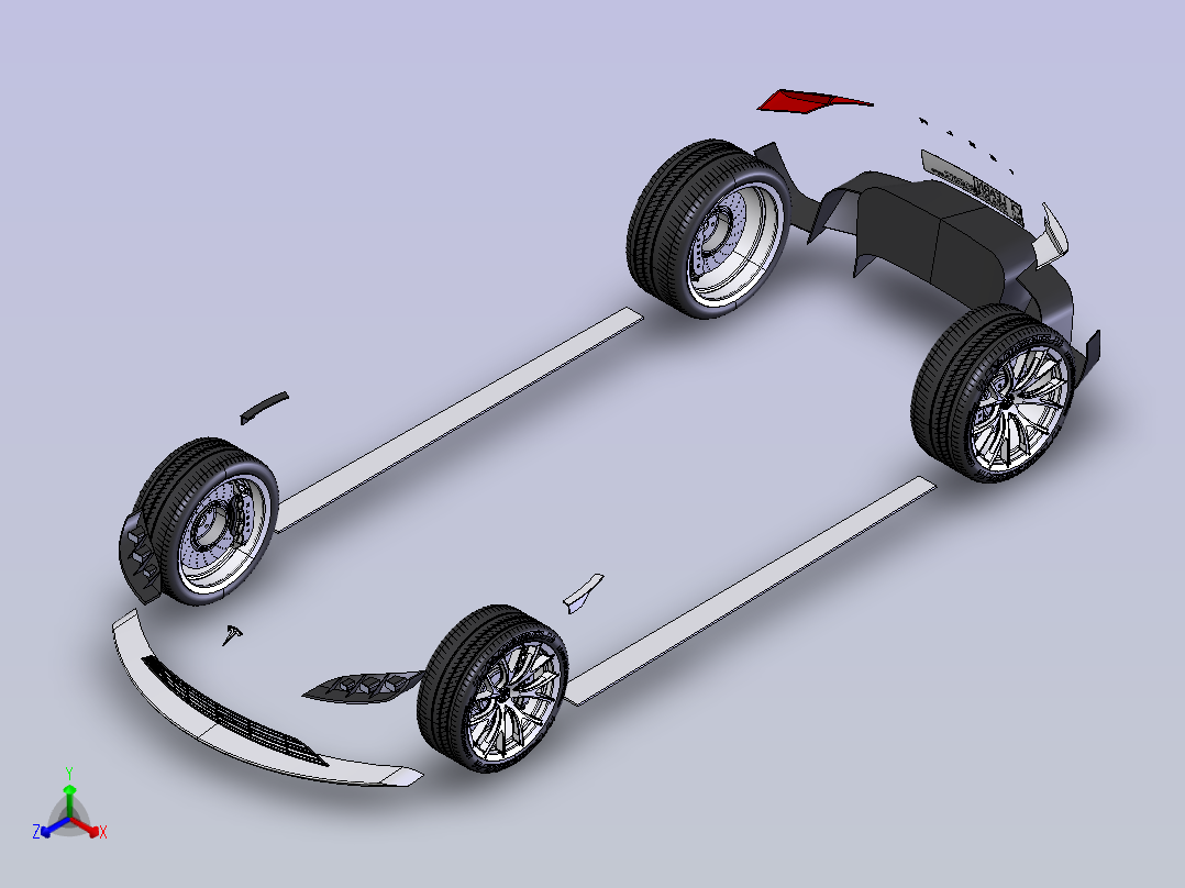 特斯拉Roadster STP正等轴测图