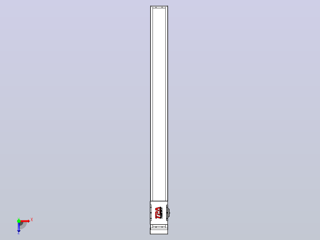 滚珠丝杠直线轴带导轨全封闭TPA-HCR-110D-1610C-L1200-MP-C-P40-N3俯视图