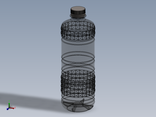 塑料瓶_菱形图案_ 600ml