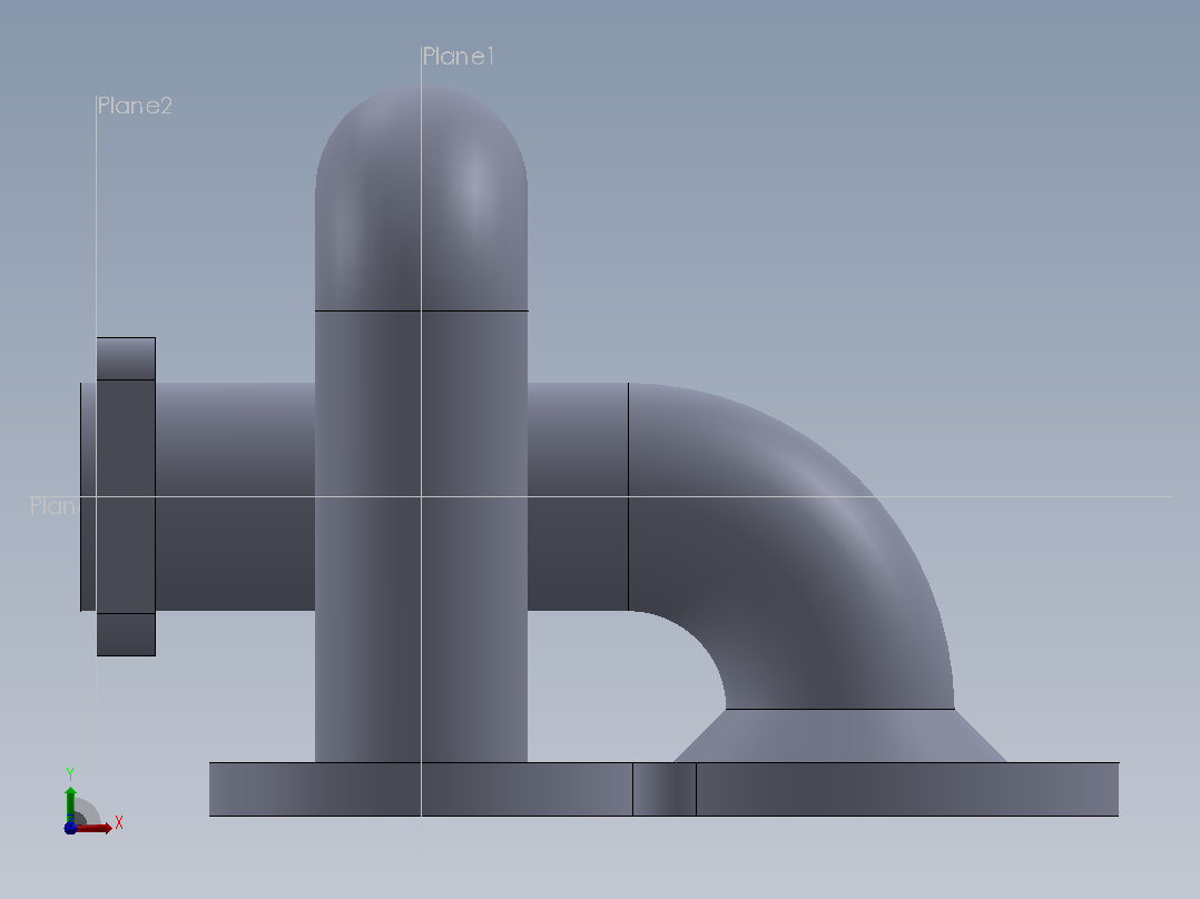 管件前视图