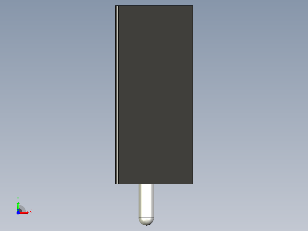 黑色散热器尺寸15 x 12 6 x 6 5 mm 11mm销固定.stp前视图