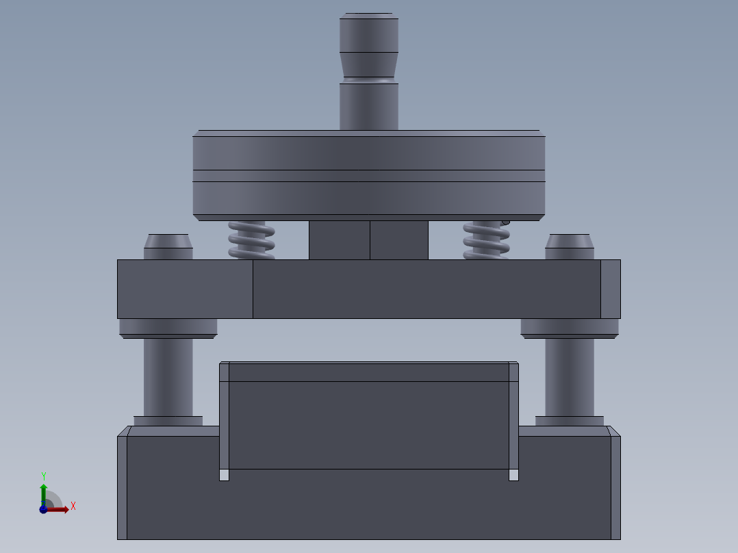 冲孔切割夹具前视图