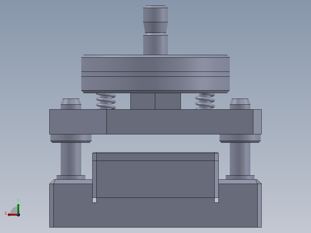冲孔切割夹具后视图