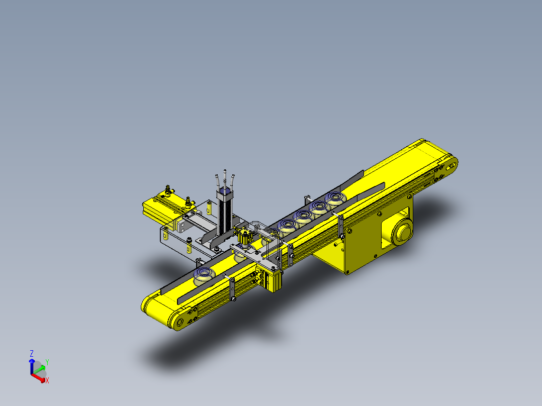 垂直堆积工件切割机构