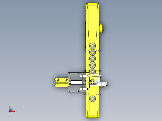 垂直堆积工件切割机构俯视缩略图