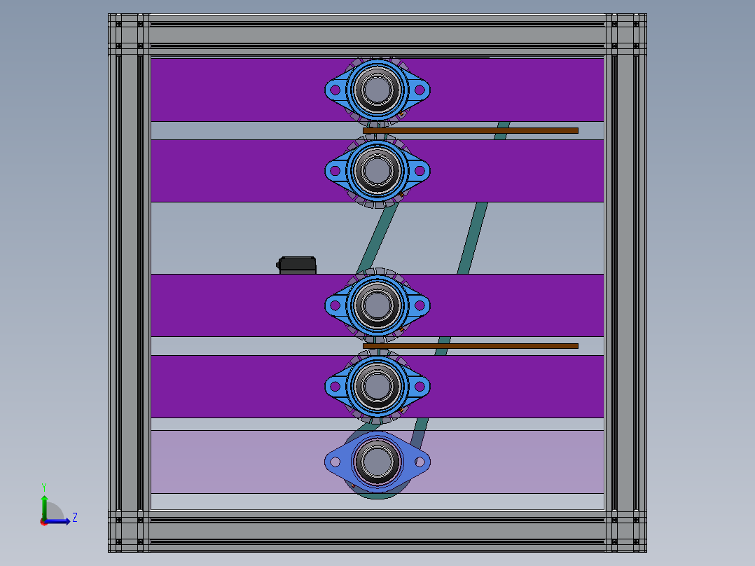 静电除尘器用电极板清灰机构左视图