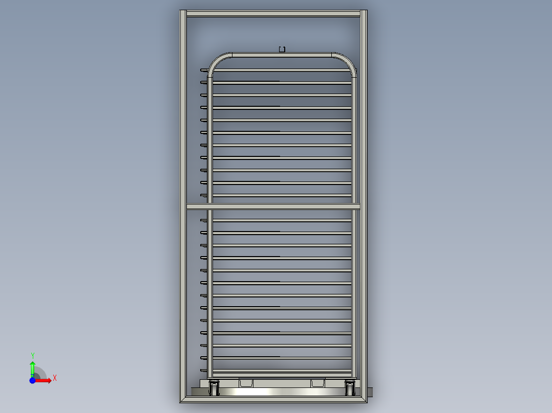 转动式托盘3D数模图纸 STEP格式前视图