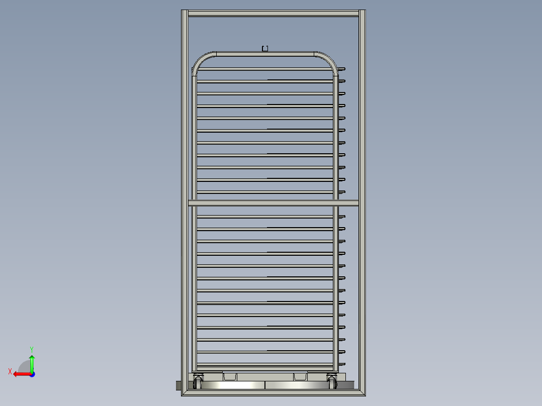 转动式托盘3D数模图纸 STEP格式后视图